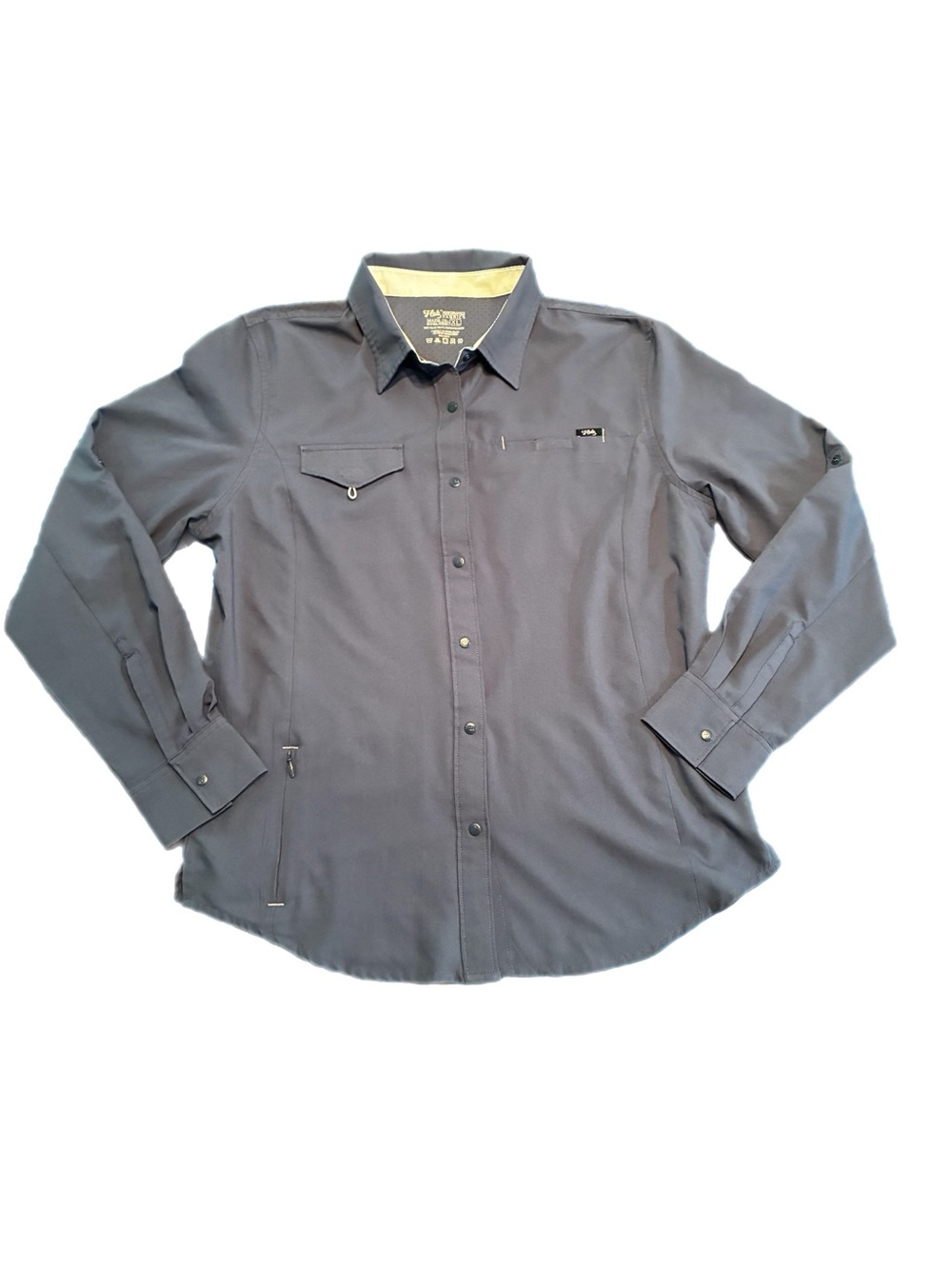 Huk Salty LS Fishing Shirt Womens XL Performance Long Sleeve, Navy
